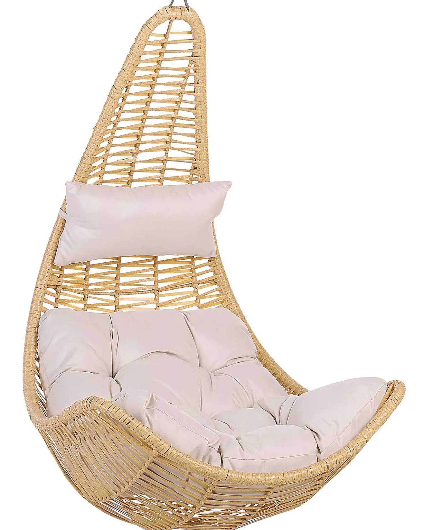 Sedia sospesa da fissare al soffitto ATRI II Rattan sintetico (PE) Naturale