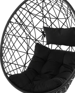 Sedia sospesa da fissare al soffitto ALATRI Rattan sintetico (PE) Nero