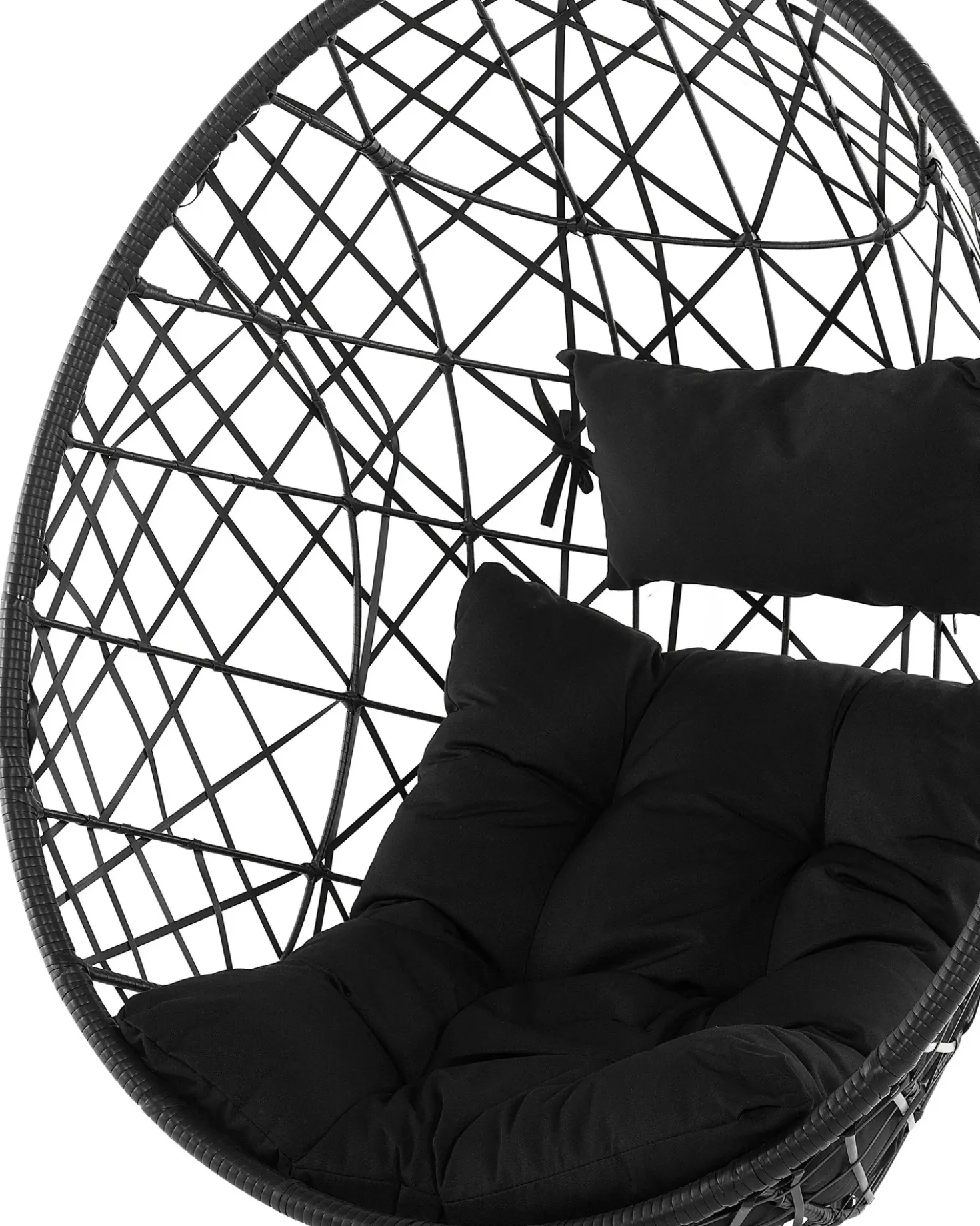 Sedia sospesa da fissare al soffitto ALATRI Rattan sintetico (PE) Nero