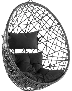Sedia sospesa da fissare al soffitto ALATRI Rattan sintetico (PE) Nero