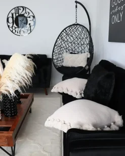 Sedia sospesa da fissare al soffitto ALATRI Rattan sintetico (PE) Nero