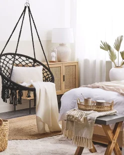 Sedia sospesa da fissare al soffitto GABELLA Cotone Nero