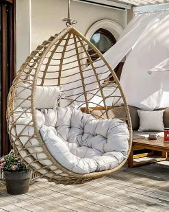 Sedia sospesa da fissare al soffitto ARSITA Rattan sintetico (PE) Naturale