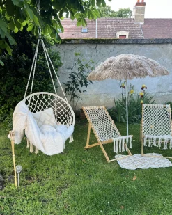 Sedia sospesa da fissare al soffitto GABELLA Cotone Bianco