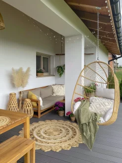 Sedia sospesa da fissare al soffitto CASOLI Rattan sintetico (PE) Naturale