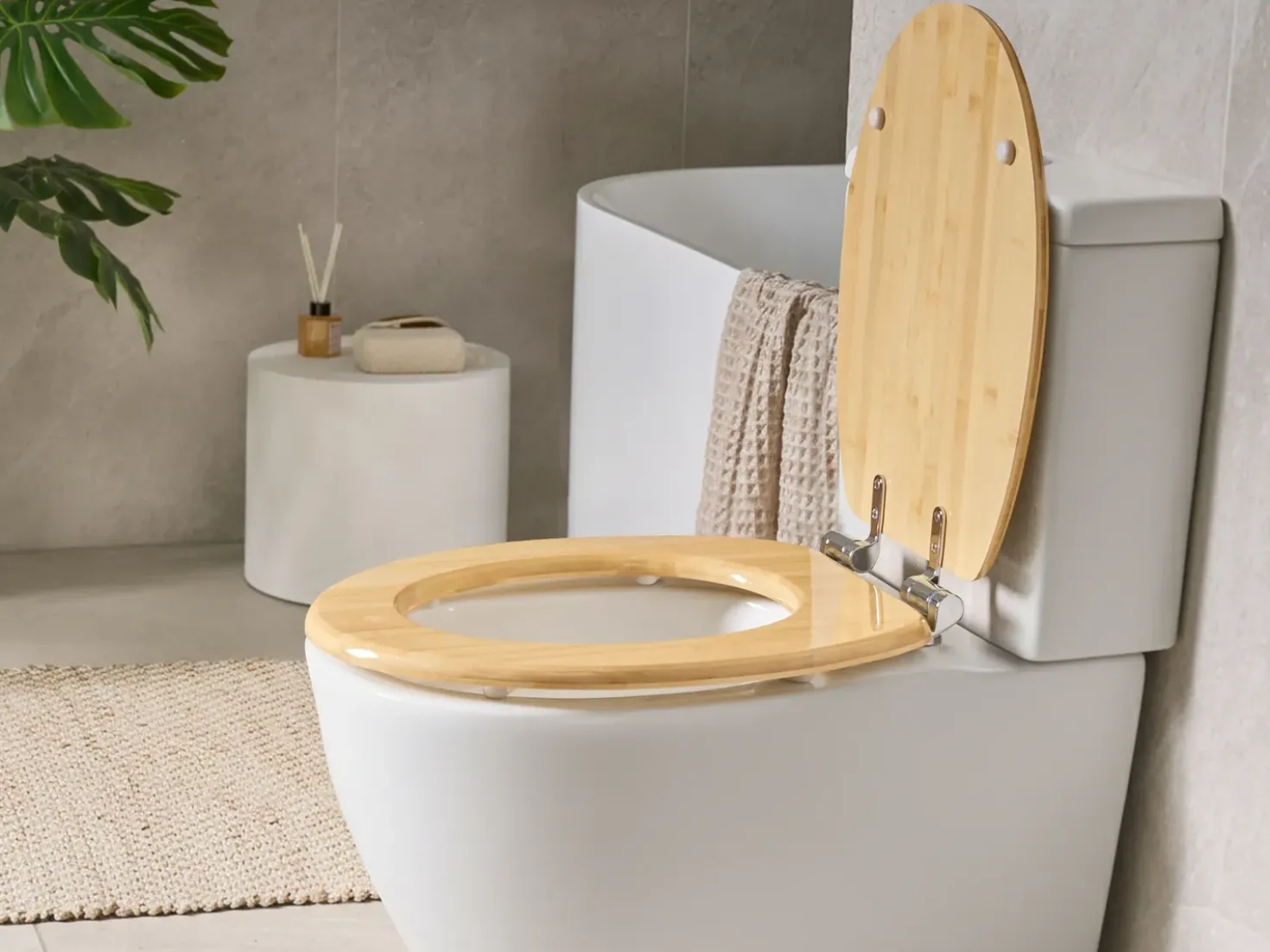 Sedile per WC CUAREIM Soft Close Bambù Marrone chiaro