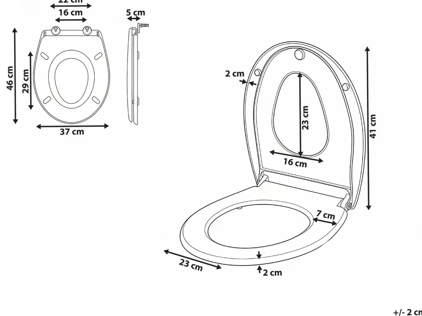 Sedile per WC FAGNANO Soft Close 2 in 1 Duroplastica Bianco