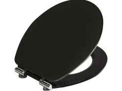 Sedile per WC INIRIDA Soft Close Fibra a media densità (MDF) Nero