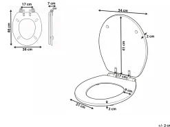 Sedile per WC MAZARUNI Soft Close Fibra a media densità (MDF) Bianco