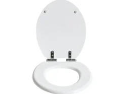 Sedile per WC MAZARUNI Soft Close Fibra a media densità (MDF) Bianco