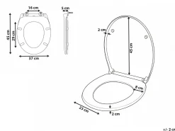 Sedile per WC PAPURI Soft Close Duroplastica Bianco