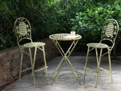 Set bar da giardino Pieghevole BIVIO Metallo Verde chiaro