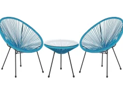 Set bistrot ACAPULCO II Rattan sintetico (PE) Blu