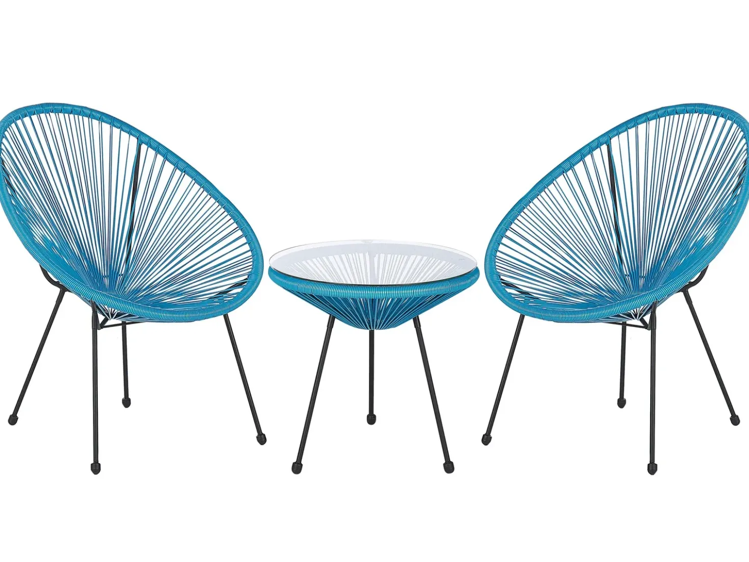 Set bistrot ACAPULCO II Rattan sintetico (PE) Blu
