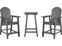 Set bistrot ADIRONDACK Grigio scuro