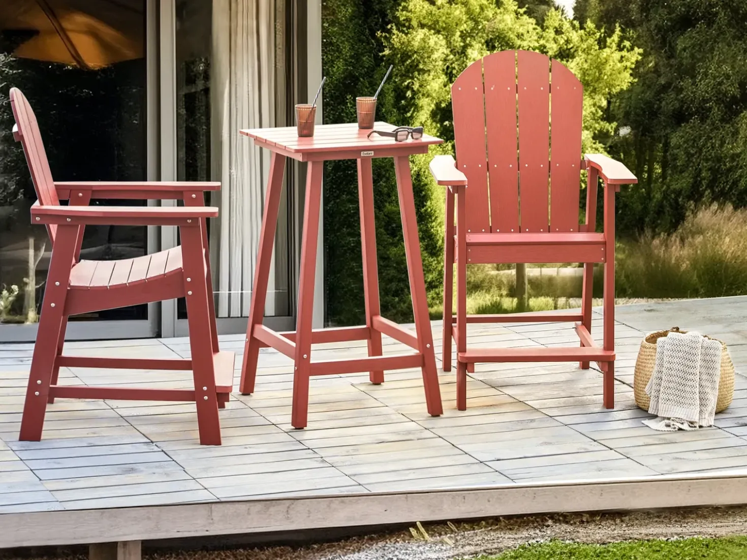 Set bistrot ADIRONDACK Rosso