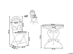 Set bistrot ALBINIA Metallo Blu