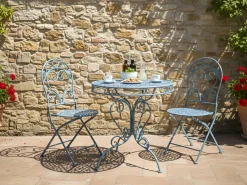 Set bistrot ALBINIA Metallo Blu