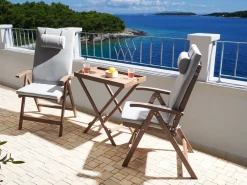 Set bistrot AMANTEA PREMIUM Legno d'acacia Grigio chiaro