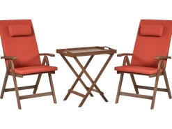 Set bistrot AMANTEA PREMIUM Legno d'acacia Rosso