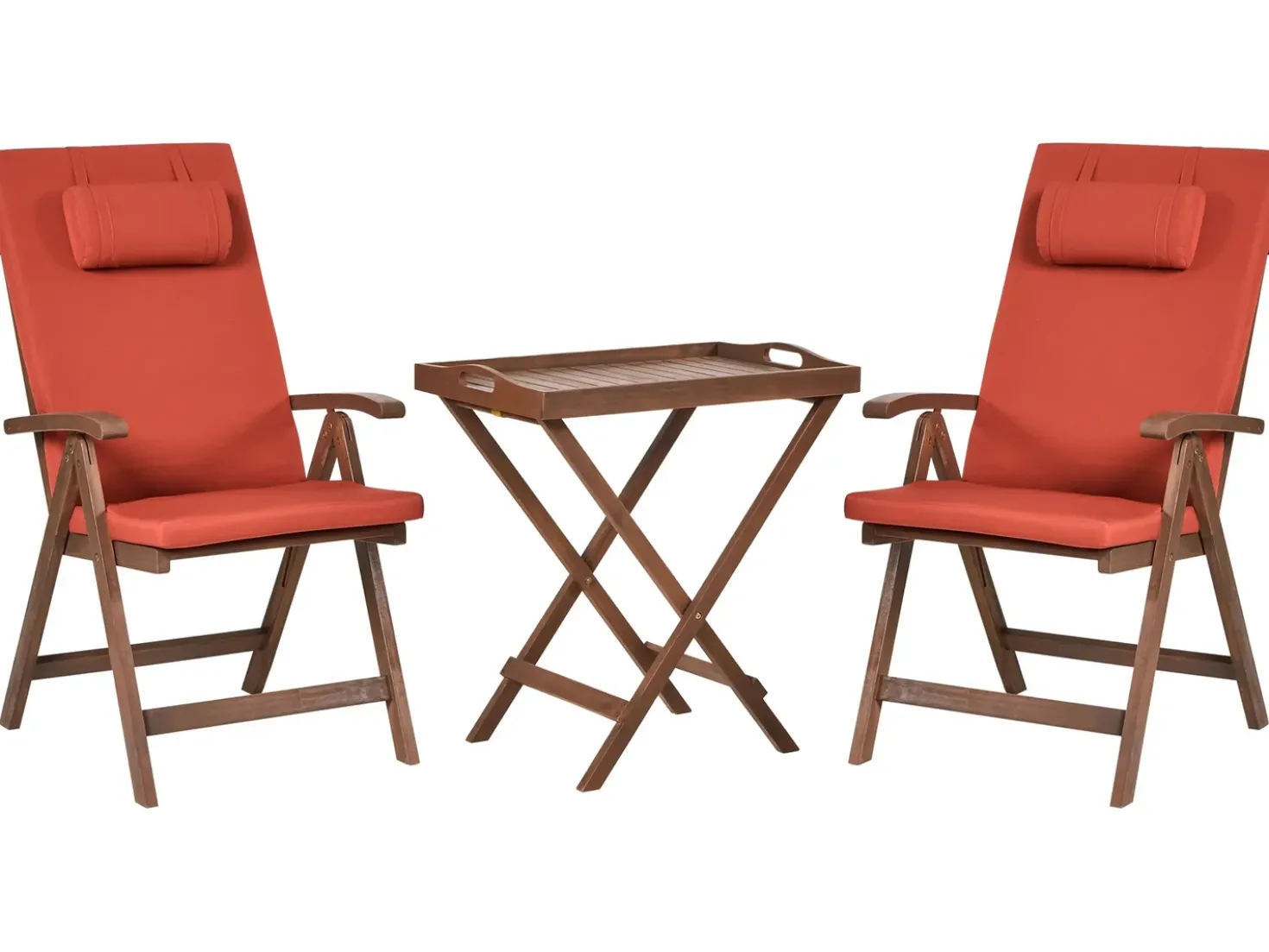 Set bistrot AMANTEA PREMIUM Legno d'acacia Rosso