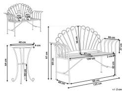 Set bistrot CAVINIA Metallo Verde