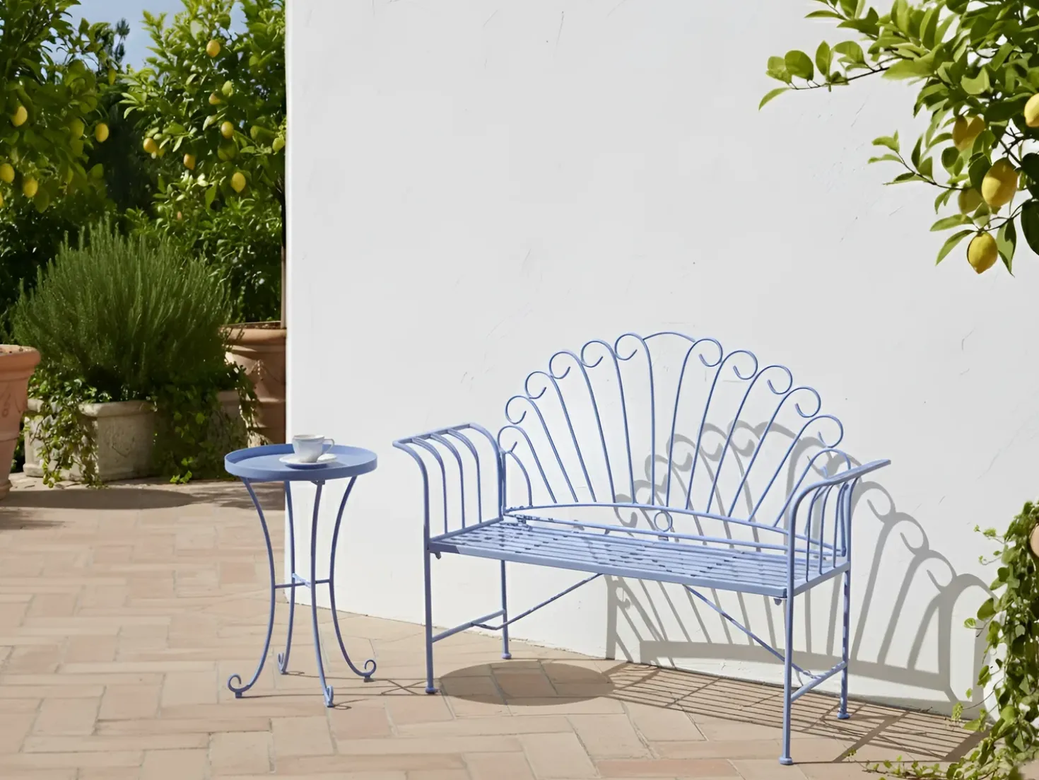 Set bistrot CAVINIA Metallo Azzurro