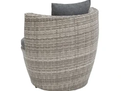 Set bistrot con cuscini CAPRI Rattan sintetico (PE) Grigio
