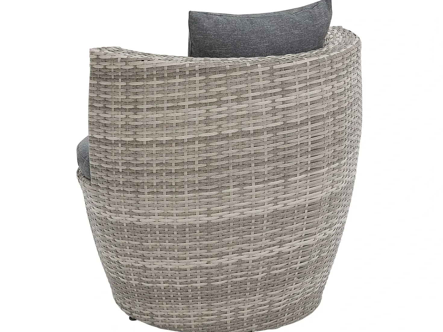 Set bistrot con cuscini CAPRI Rattan sintetico (PE) Grigio