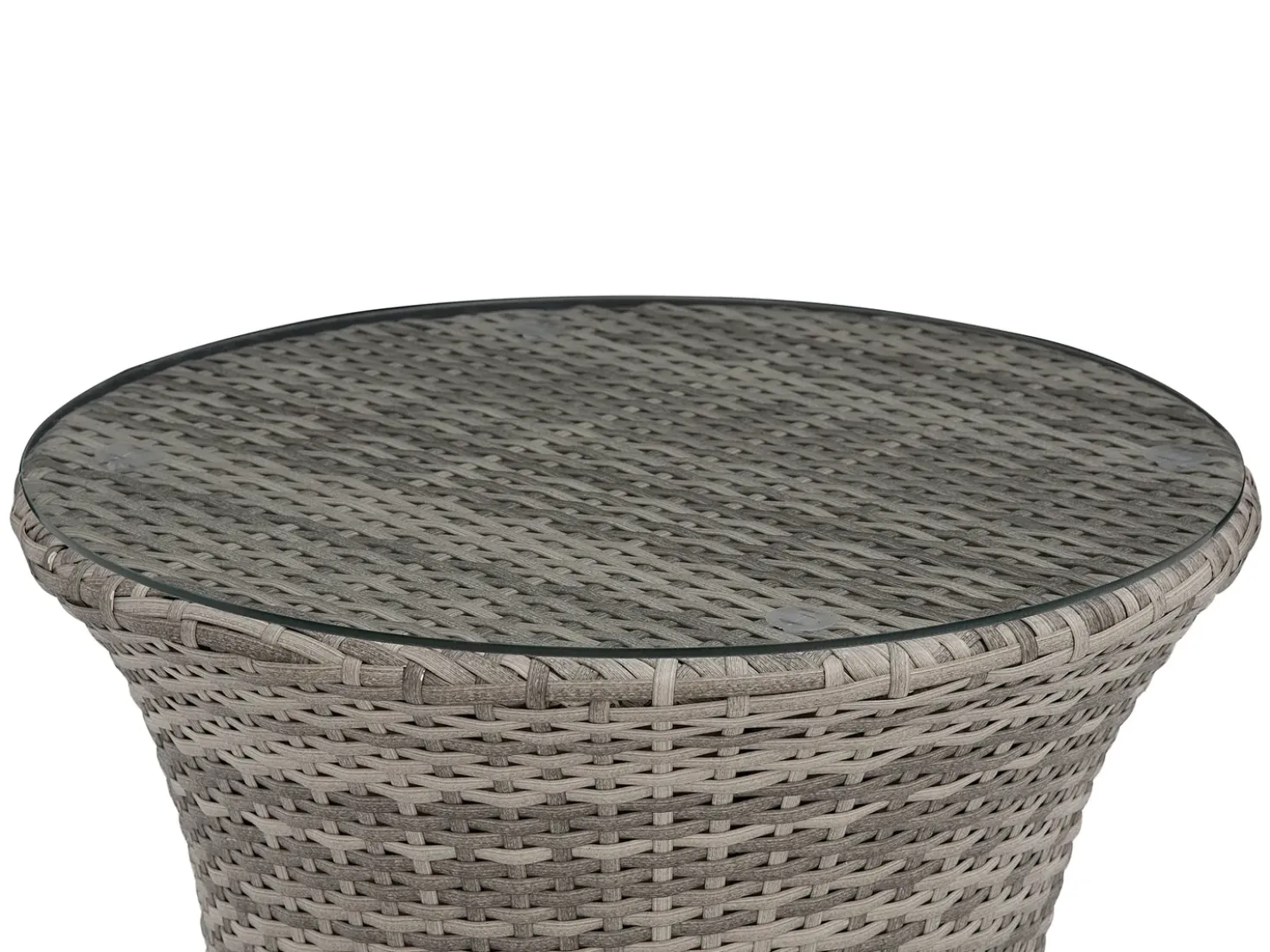 Set bistrot con cuscini CAPRI Rattan sintetico (PE) Grigio