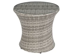 Set bistrot con cuscini CAPRI Rattan sintetico (PE) Grigio