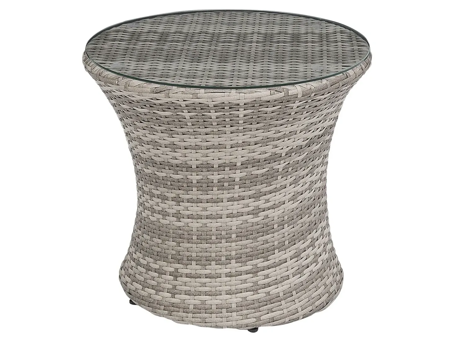 Set bistrot con cuscini CAPRI Rattan sintetico (PE) Grigio