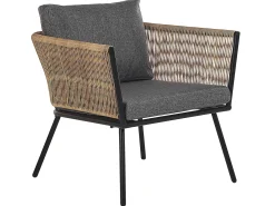 Set bistrot con cuscini GARGANO Rattan sintetico (PE) Marrone chiaro
