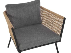 Set bistrot con cuscini GARGANO Rattan sintetico (PE) Marrone chiaro