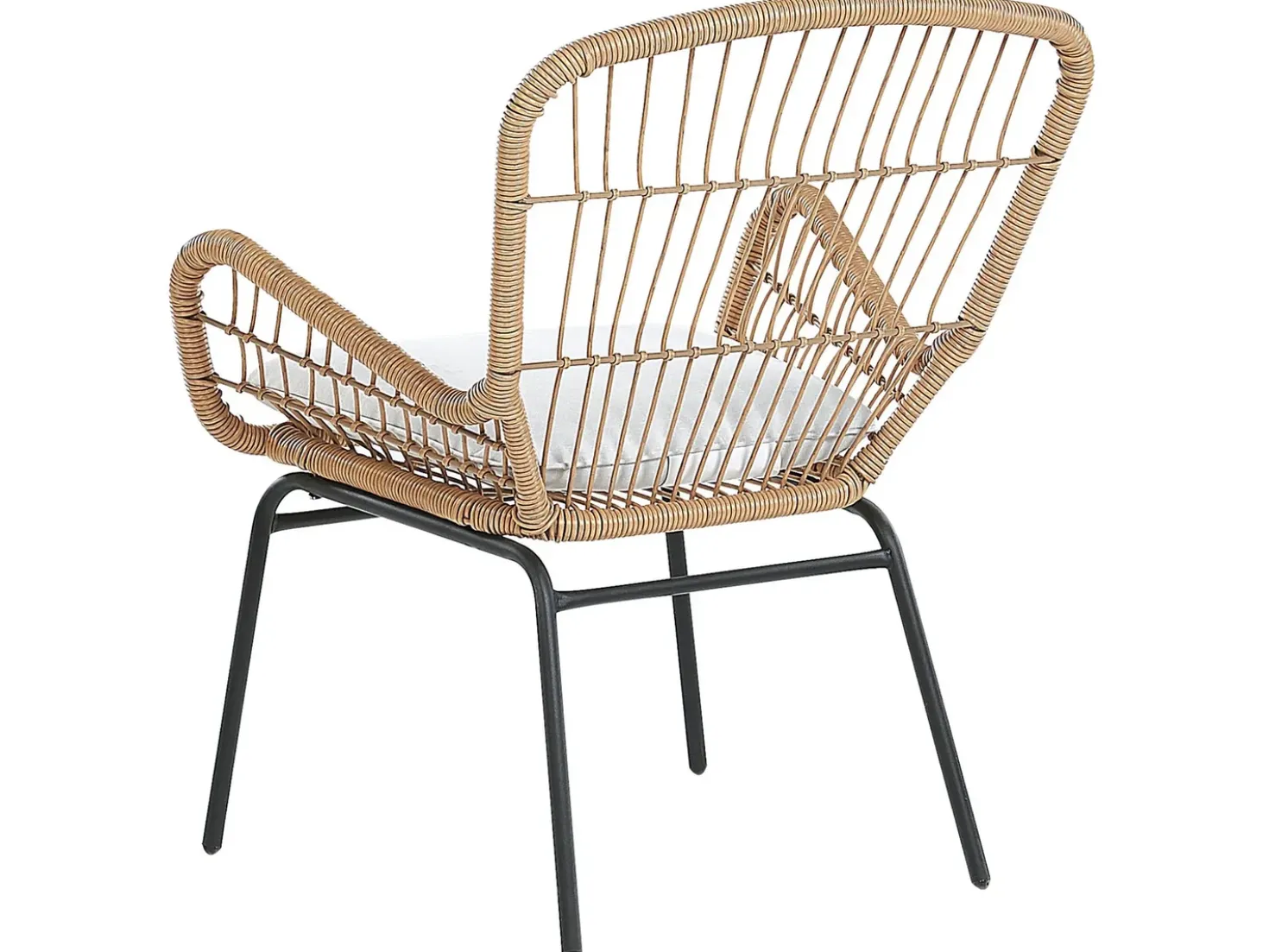 Set bistrot con cuscini LABICO Rattan sintetico (PE) Marrone chiaro