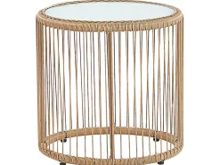 Set bistrot con cuscini LABICO Rattan sintetico (PE) Marrone chiaro