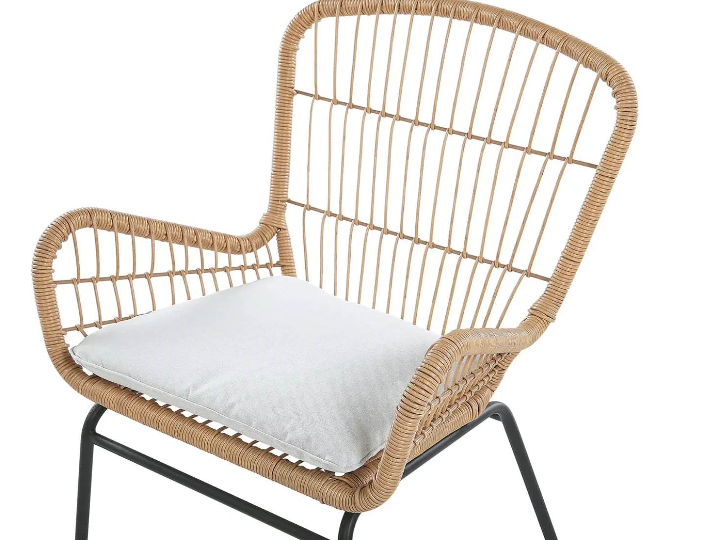 Set bistrot con cuscini LABICO Rattan sintetico (PE) Marrone chiaro