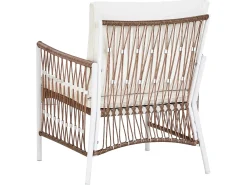 Set bistrot con cuscini LEVICO Metallo Bianco
