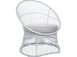 Set bistrot con cuscini MESYNA Rattan sintetico (PE) Bianco