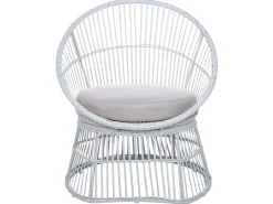 Set bistrot con cuscini MESYNA Rattan sintetico (PE) Bianco