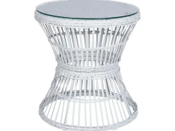 Set bistrot con cuscini MESYNA Rattan sintetico (PE) Bianco