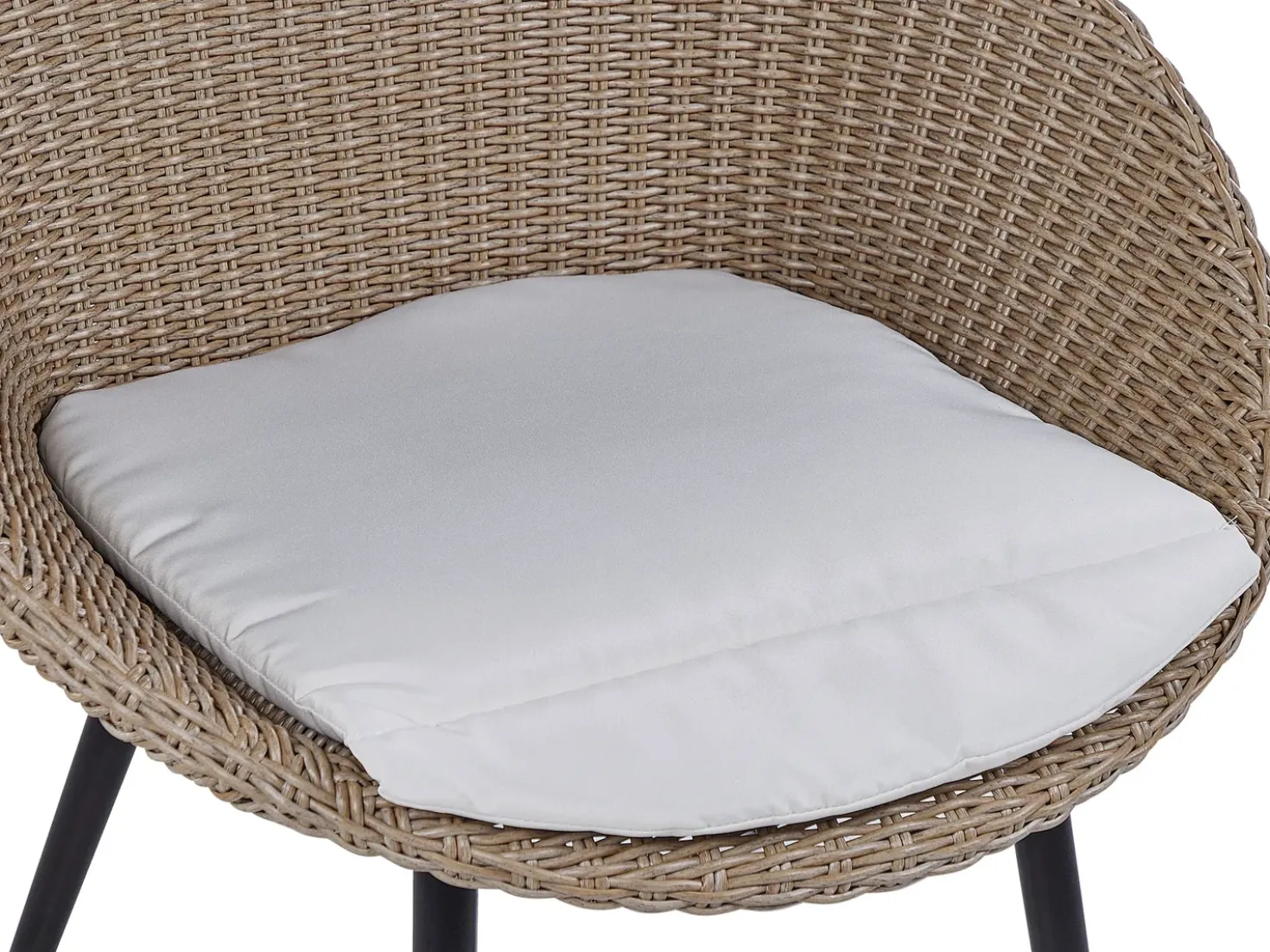Set bistrot con cuscini ORTIGIA Rattan sintetico (PE) Beige chiaro Beige