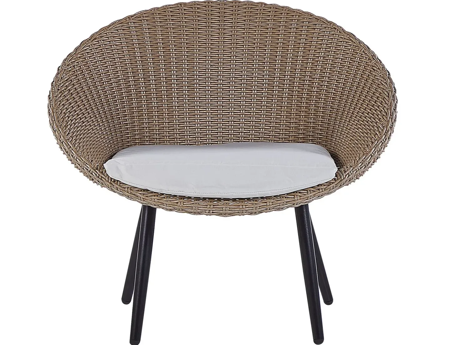 Set bistrot con cuscini ORTIGIA Rattan sintetico (PE) Beige chiaro Beige