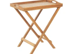 Set bistrot con cuscini Pieghevole JAVA Legno d'acacia Blu