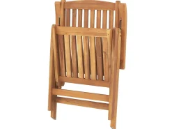 Set bistrot con cuscini Pieghevole JAVA Legno d'acacia Blu