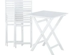 Set bistrot con cuscini Pieghevole FIJI Legno d'acacia Blu