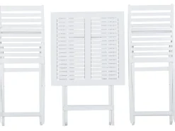 Set bistrot con cuscini Pieghevole FIJI Legno d'acacia Blu