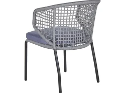 Set bistrot con cuscini PALMI Metallo Grigio