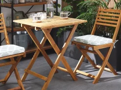 Set bistrot con cuscini Pieghevole FIJI Legno d'acacia Verde menta