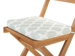 Set bistrot con cuscini Pieghevole FIJI Legno d'acacia Verde menta